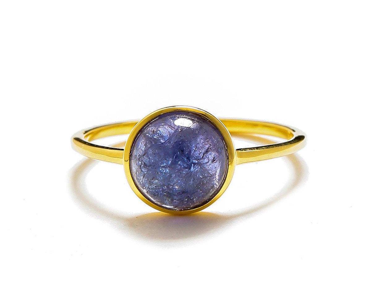Tanzanite Solid 10k Yellow Gold Ring Jewelry - YoTreasure