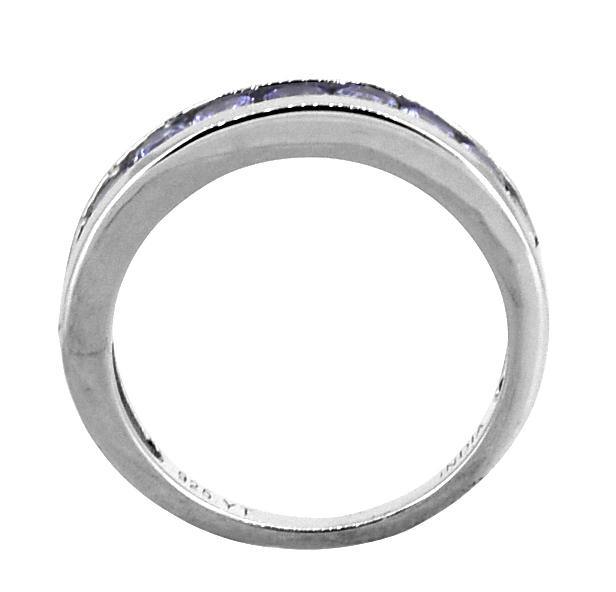 Tanzanite Solid 925 Sterling Silver Eternity Band Ring Jewelry - YoTreasure