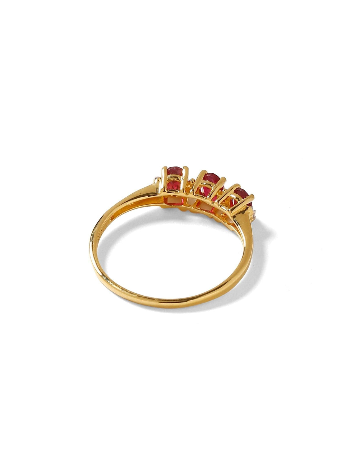 0.46 Ct. Glass Filled Ruby Solid 10k Yellow Gold Ring Jewelry - YoTreasure