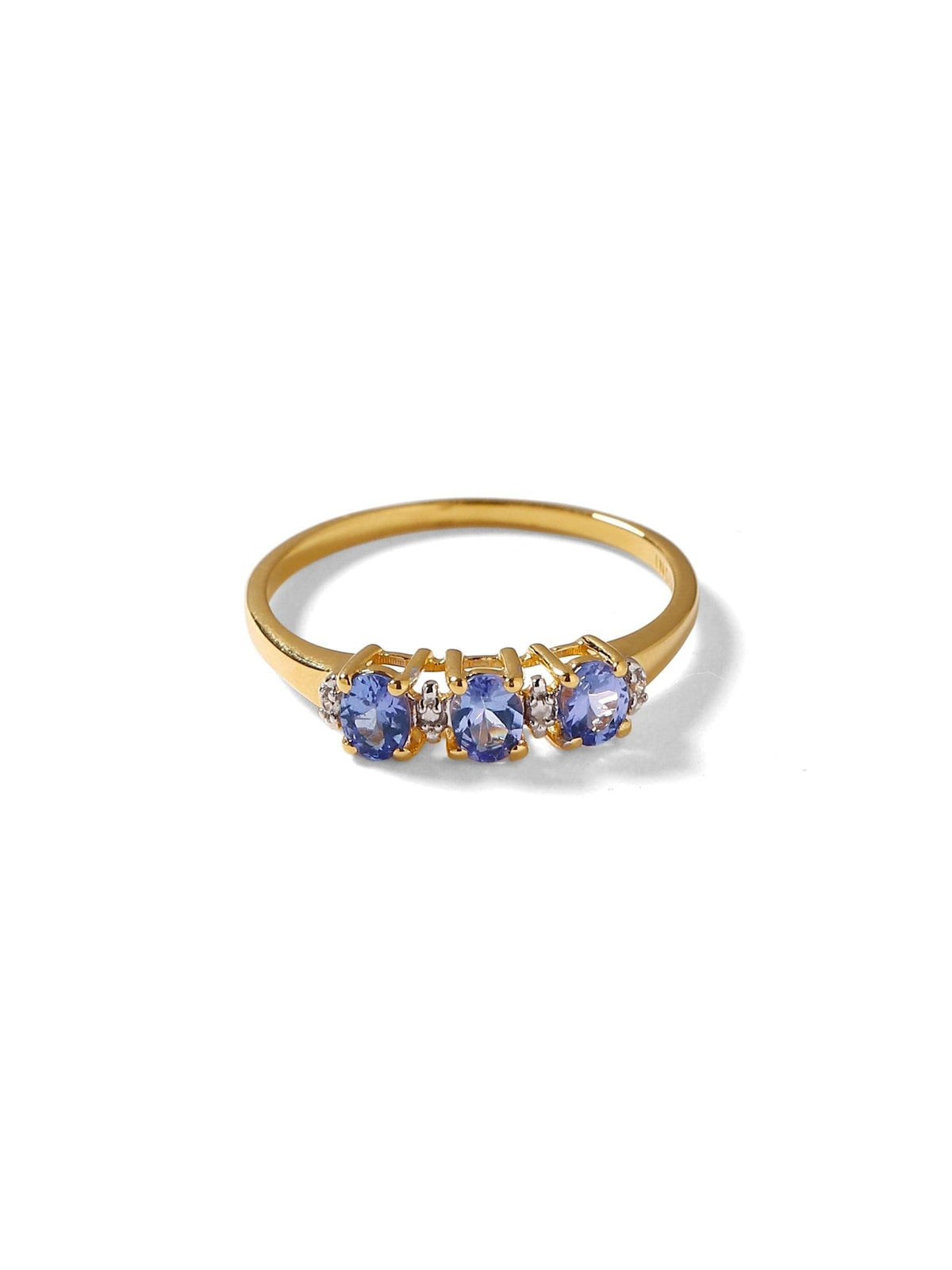 0.46 Ct. Tanzanite Solid 10k Yellow Gold Ring Jewelry - YoTreasure