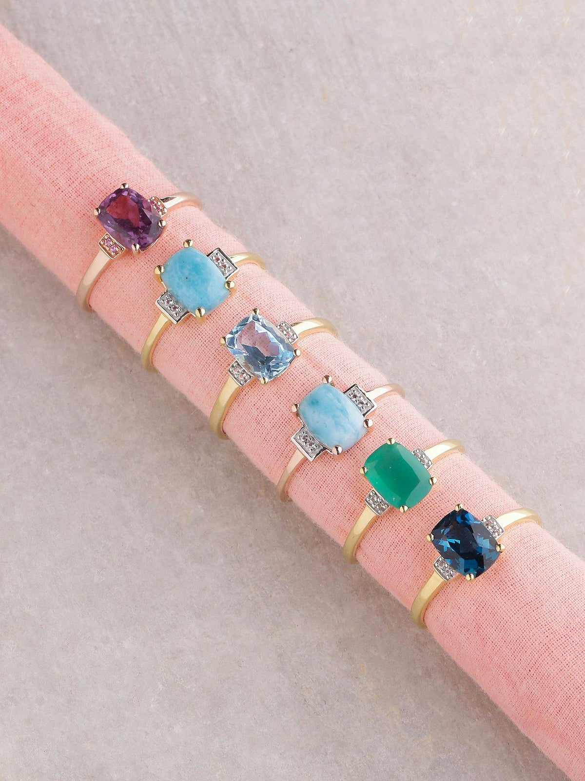 1.32 Ct Amethyst Pink Sapphire Solid 10k Rose Gold Ring - YoTreasure