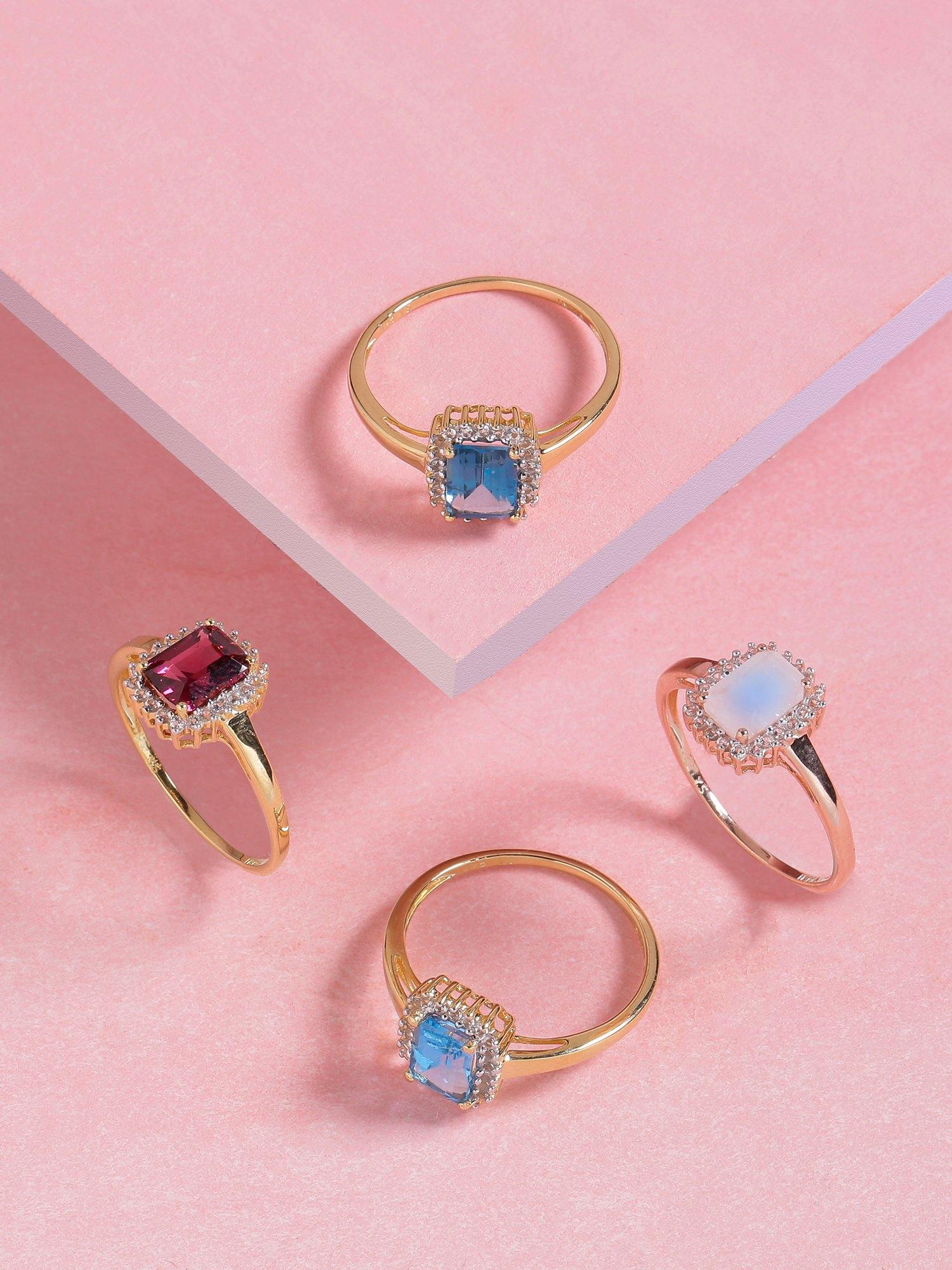 1.52 Ct Moonstone Solid 10k Rose Gold Ring Jewelry - YoTreasure