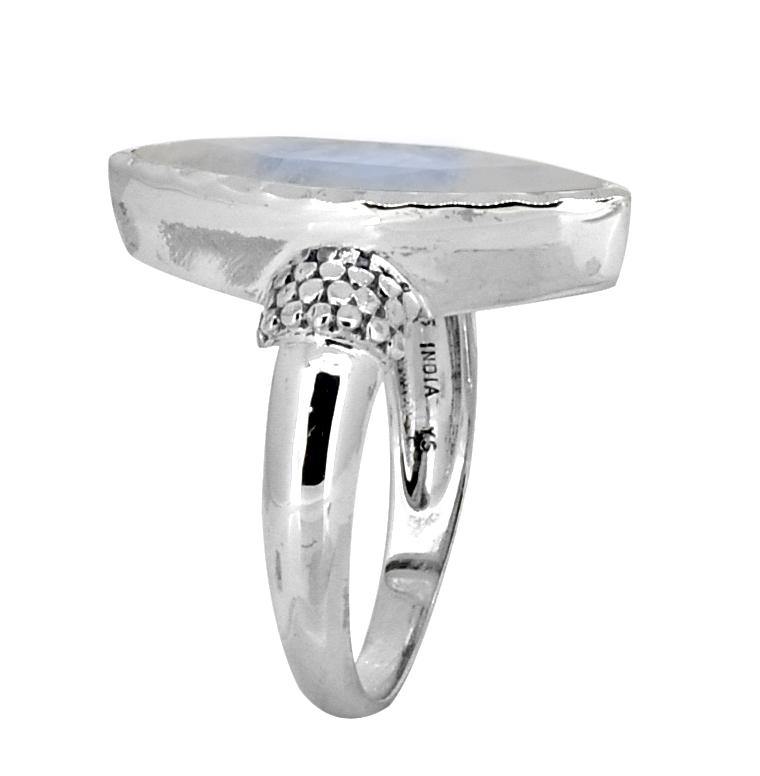 Marquise Moonstone Solid 925 Sterling Silver Ring Jewelry - YoTreasure