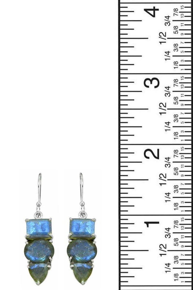 Labradorite Solid 925 Sterling Silver Earrings - YoTreasure
