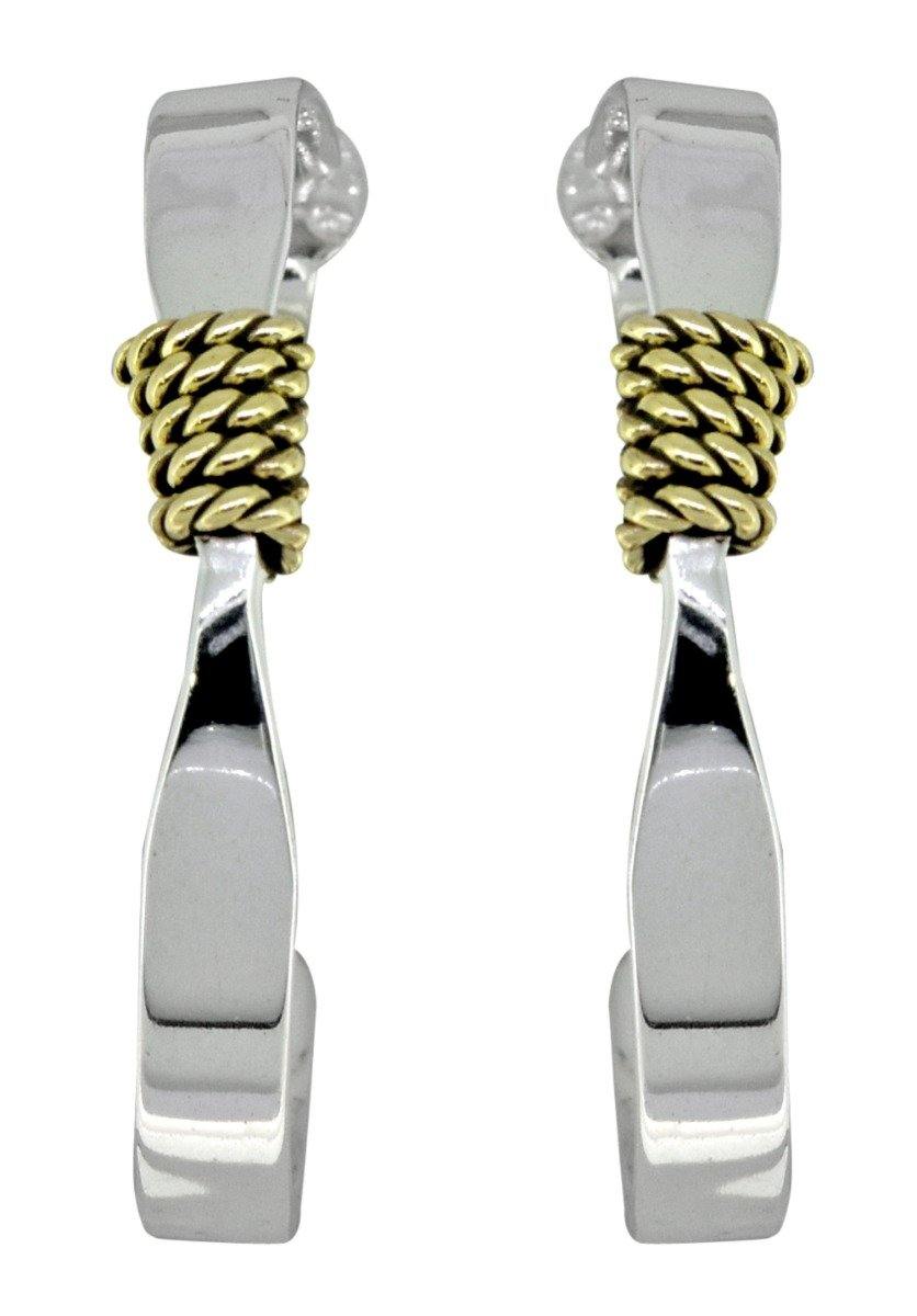 Solid 925 Sterling Silver Brass Dangle Earrings Jewelry - YoTreasure