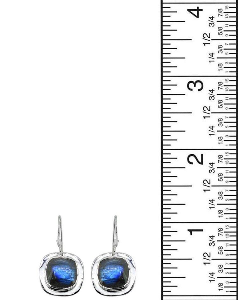 Labradorite Solid 925 Sterling Silver Dangle Earrings - YoTreasure
