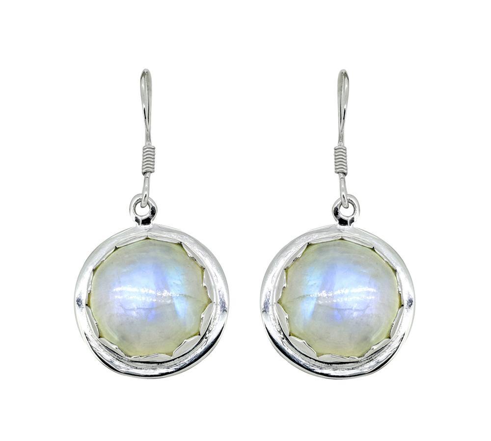Rainbow Moonstone Solid 925 Sterling Silver Dangle Earrings Jewelry - YoTreasure