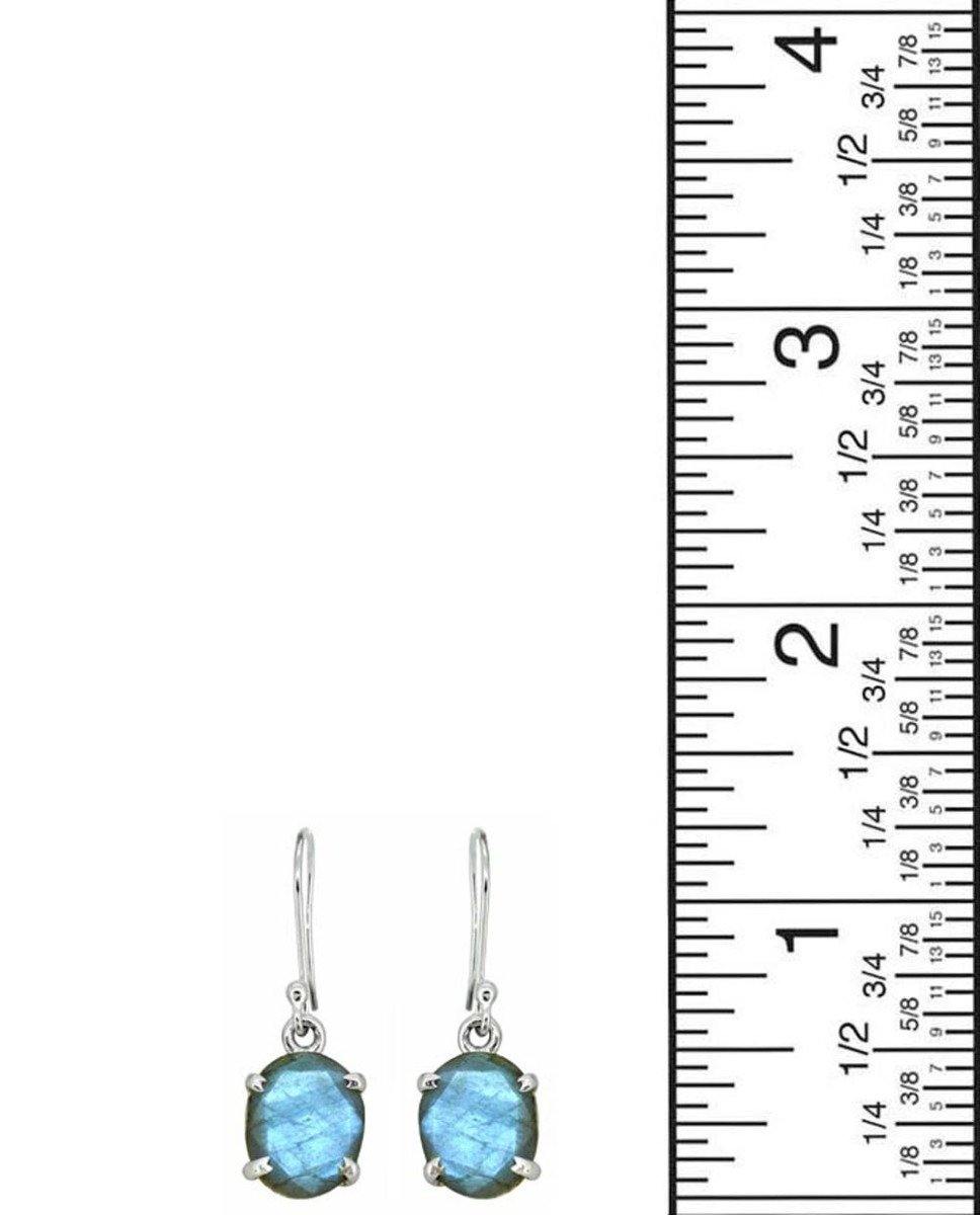 Labradorite Solid 925 Sterling Silver Dangle Earrings - YoTreasure