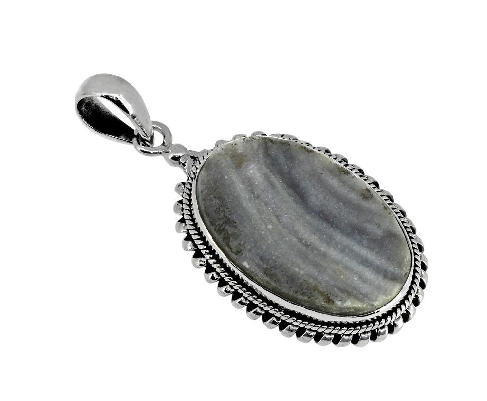 2" Desert Druzy Quartz gemstone chain Pendant - YoTreasure