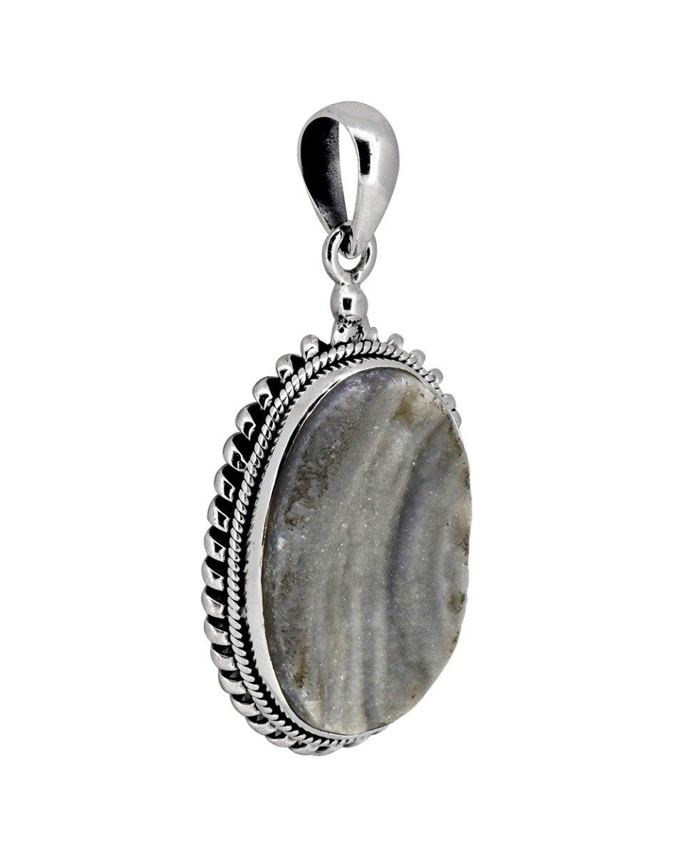 2" Desert Druzy Quartz gemstone chain Pendant - YoTreasure