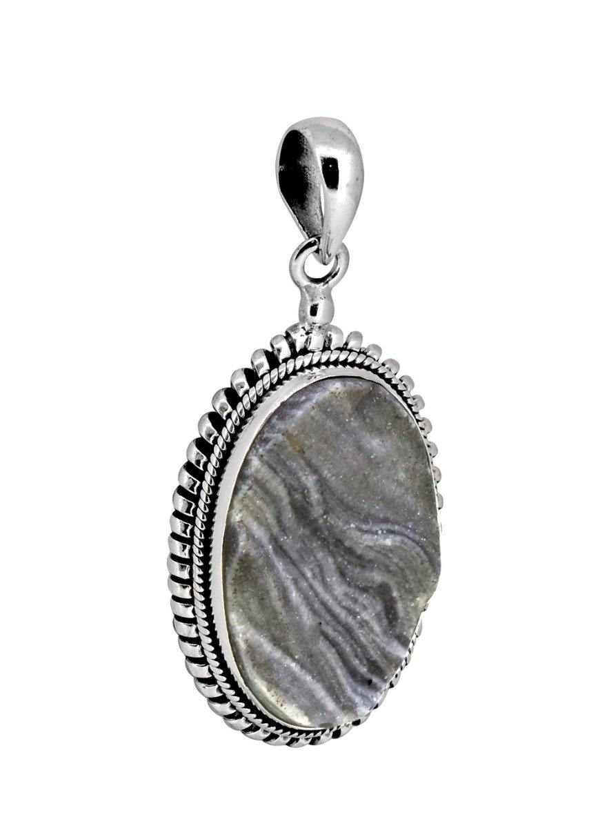 2" Desert Druzy Quartz gemstone chain Pendant - YoTreasure