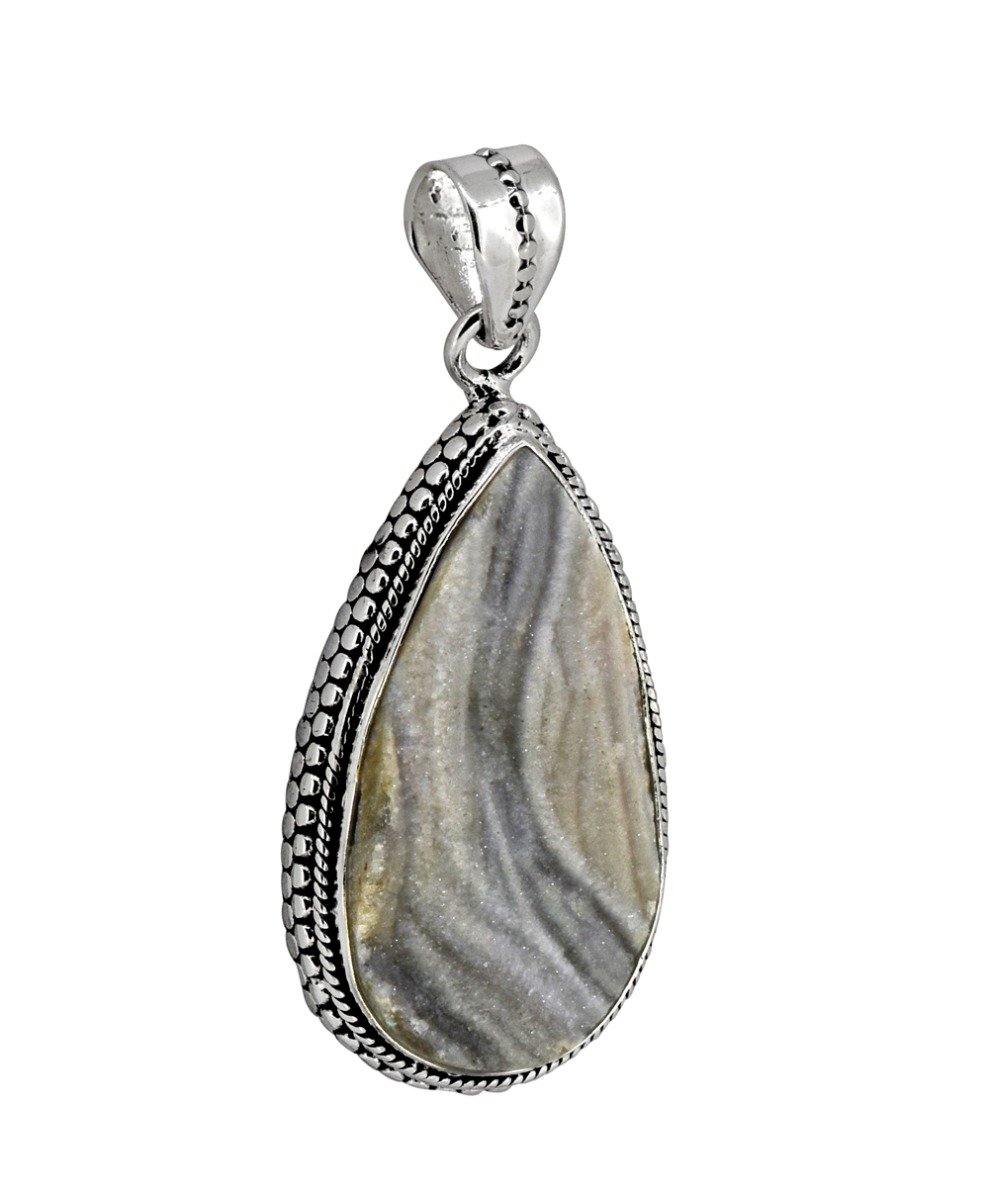 2" Desert Druzy Quartz gemstone chain Pendant - YoTreasure