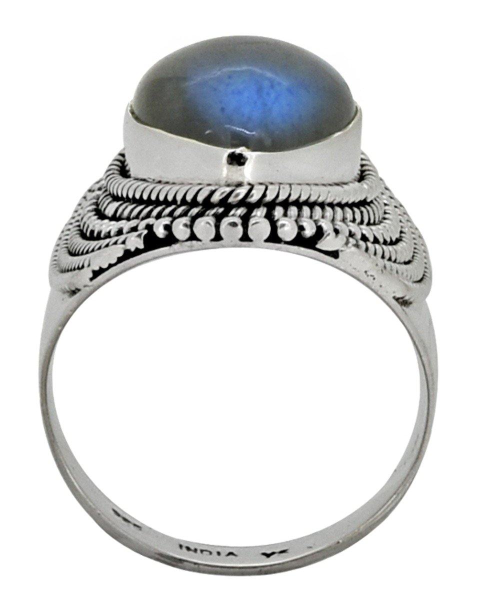Labradorite Solid 925 Sterling Silver Designer Ring Jewelry - YoTreasure
