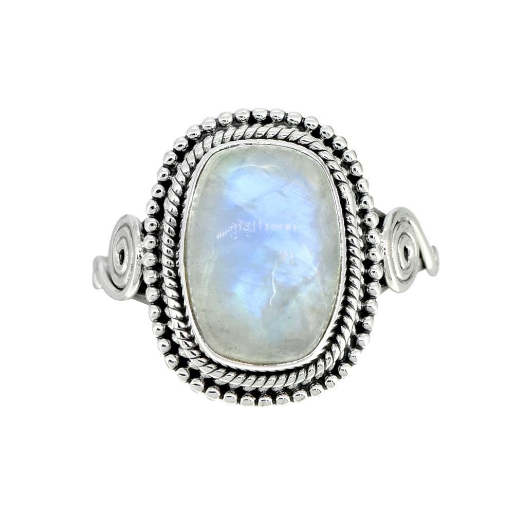 Moonstone Solid 925 Sterling Silver Gemstone Ring - YoTreasure