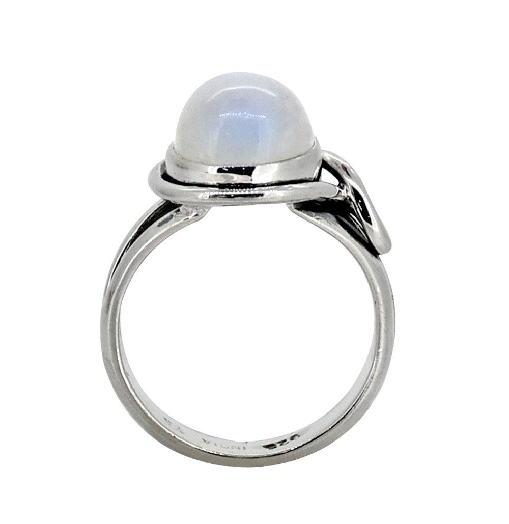 Rainbow Moonstone Solid 925 Sterling Silver Ring Jewelry - YoTreasure