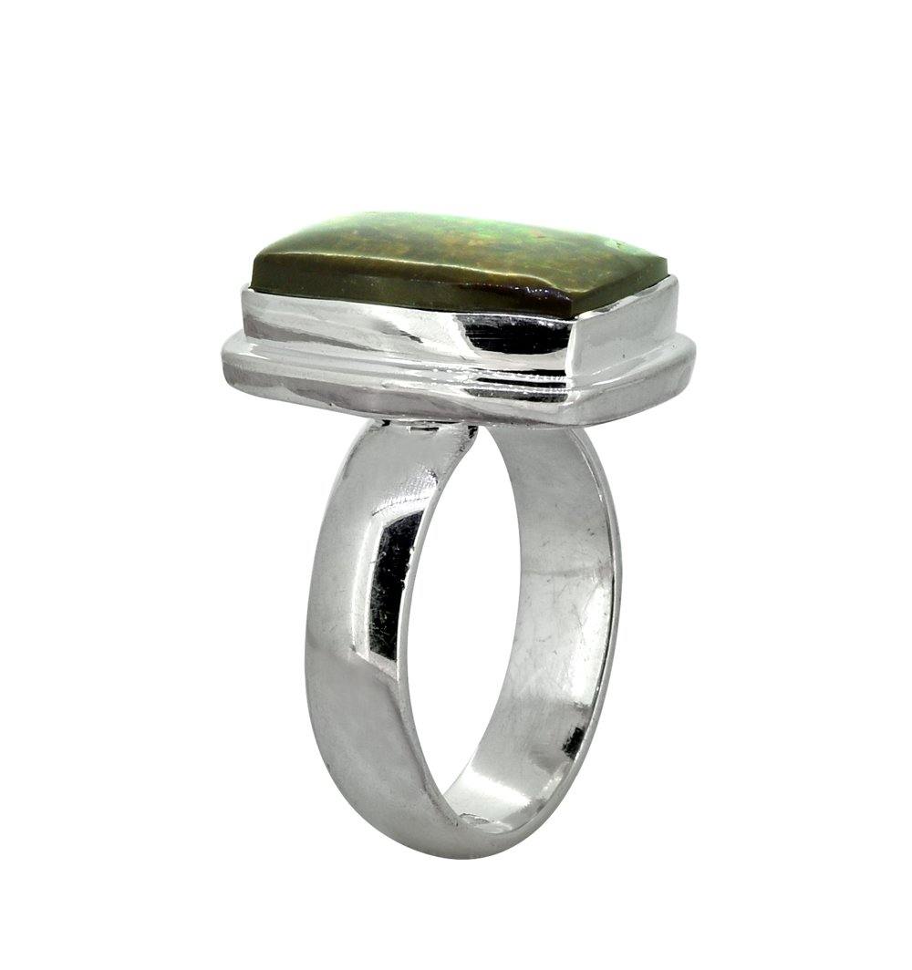 Ammolite Sterling Silver Ring - YoTreasure