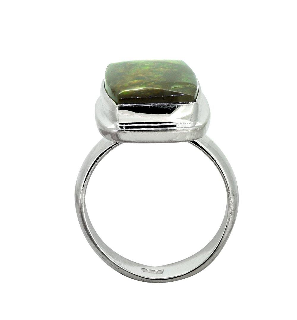 Ammolite Sterling Silver Ring - YoTreasure