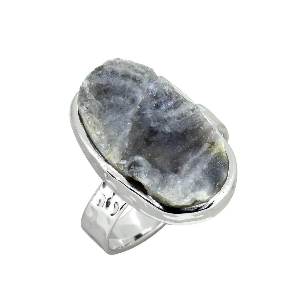 Desert Druzy Solid 925 Sterling Silver Ring Jewelry - YoTreasure