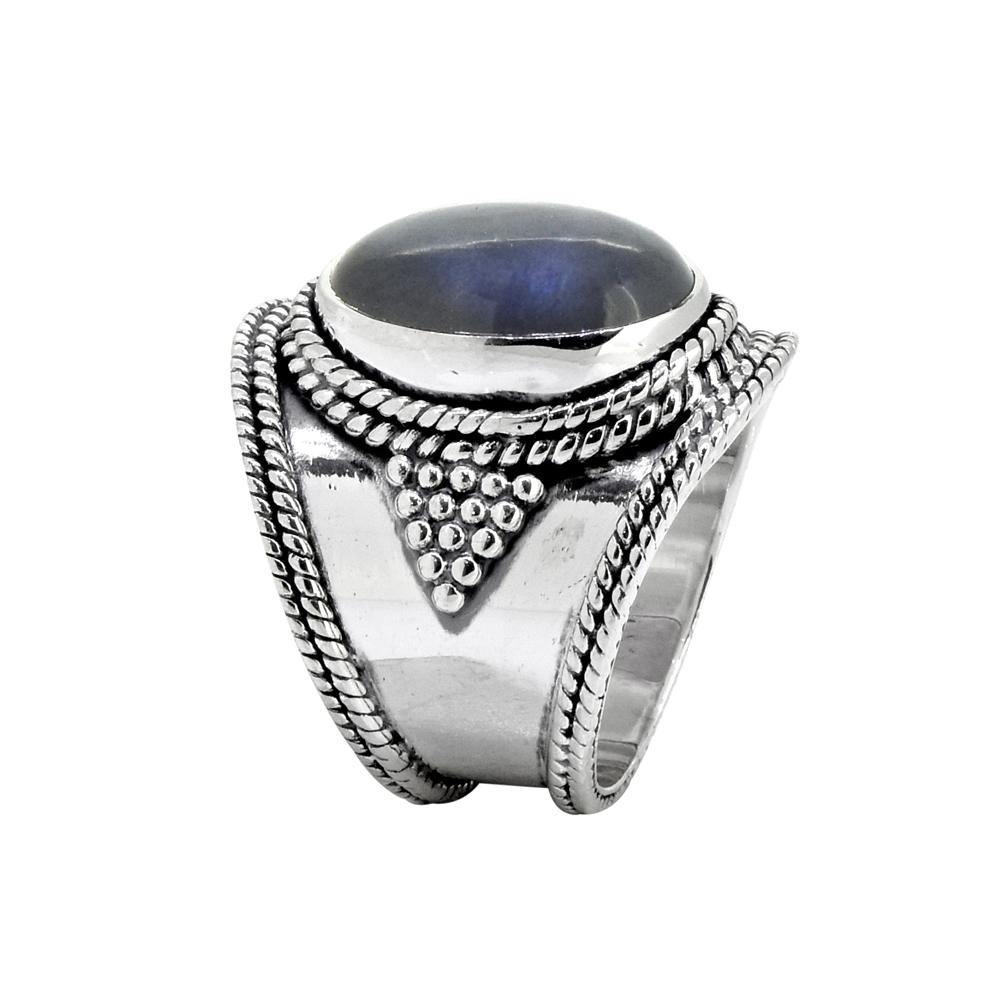 Labradorite Solid 925 Sterling Silver Ring Jewelry - YoTreasure