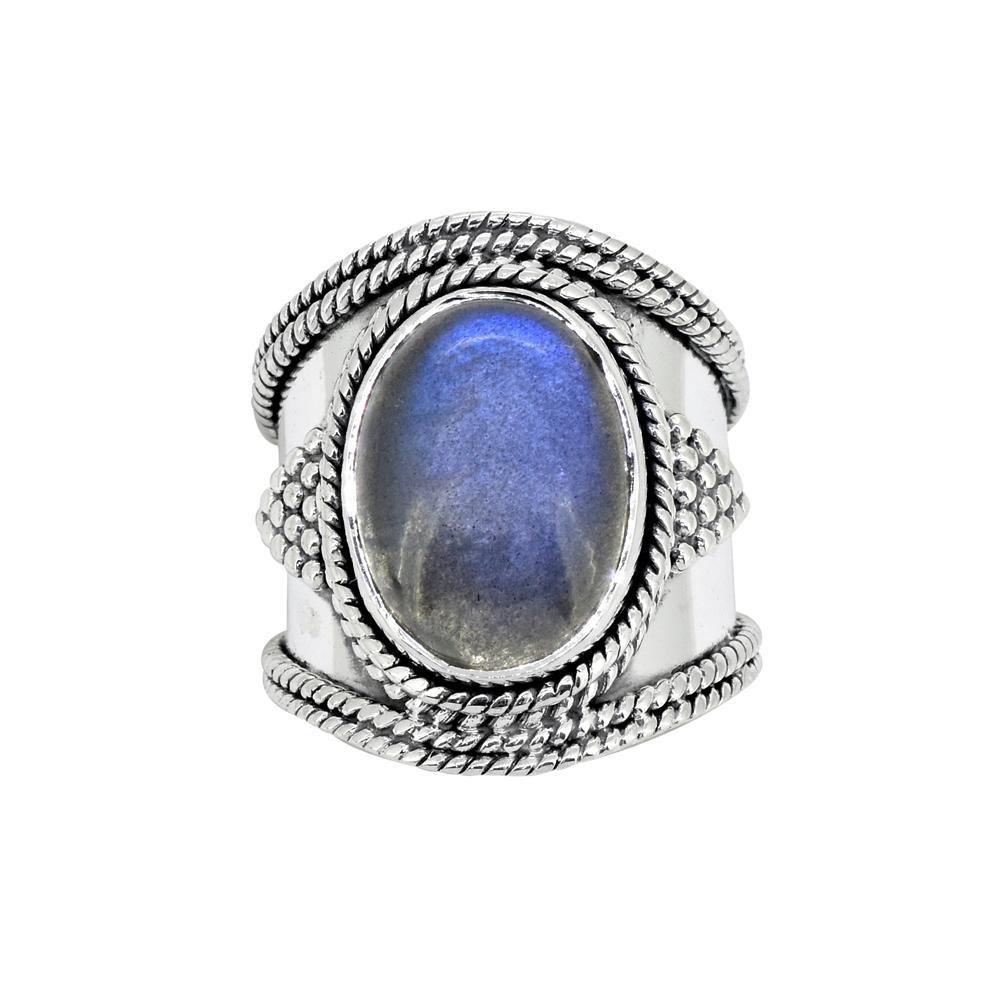 Labradorite Solid 925 Sterling Silver Ring Jewelry - YoTreasure