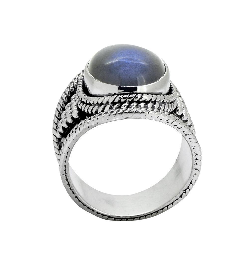 Labradorite Solid 925 Sterling Silver Ring Jewelry - YoTreasure