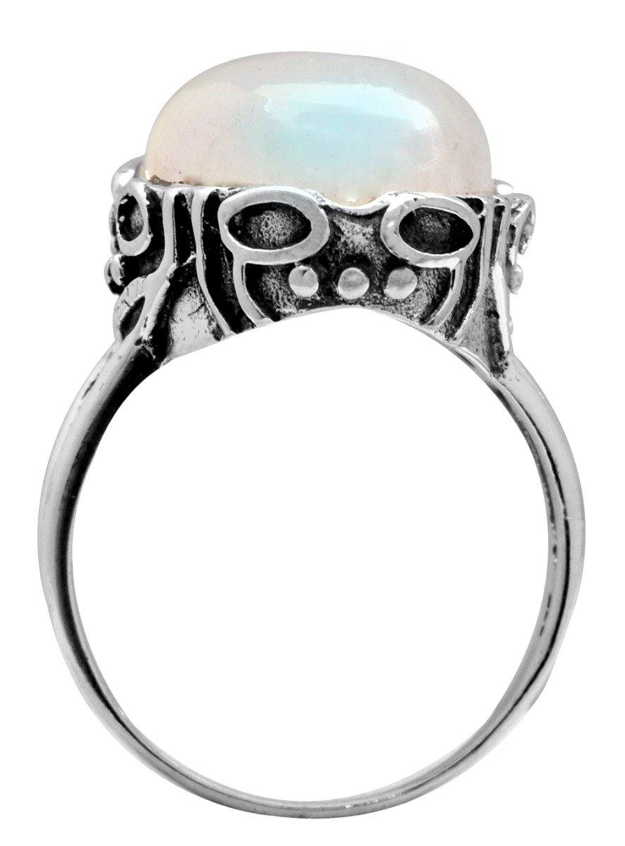 Rainbow Moonstone Solid 925 Sterling Silver Ring Jewelry - YoTreasure
