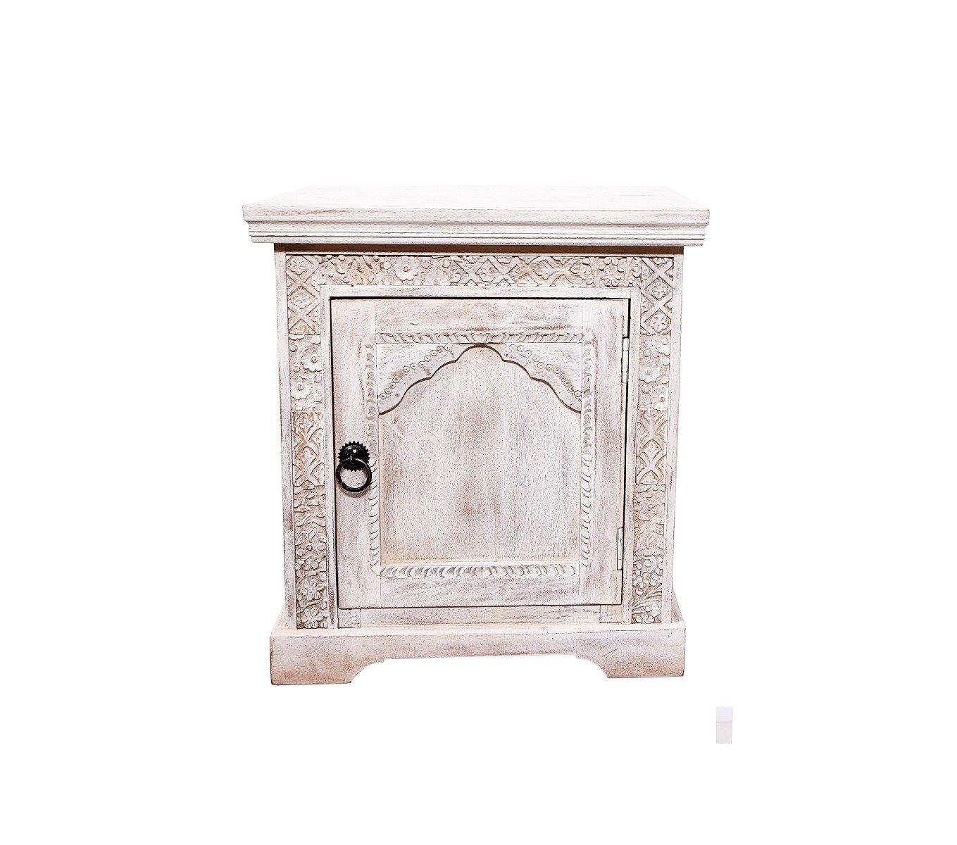Solid Acacia Wood Bed Side Table with 1 Drawer - YoTreasure