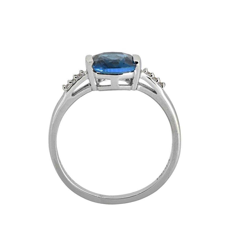 1.69 Cts. London Blue Topaz Solid 925 Sterling Silver Ring Jewelry - YoTreasure