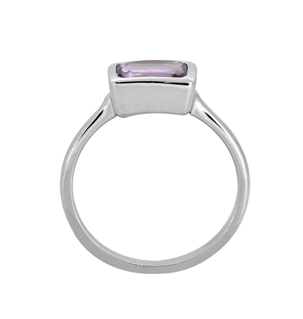 1.74 Ct. Amethyst Solid 925 Sterling Silver Ring Jewelry - YoTreasure