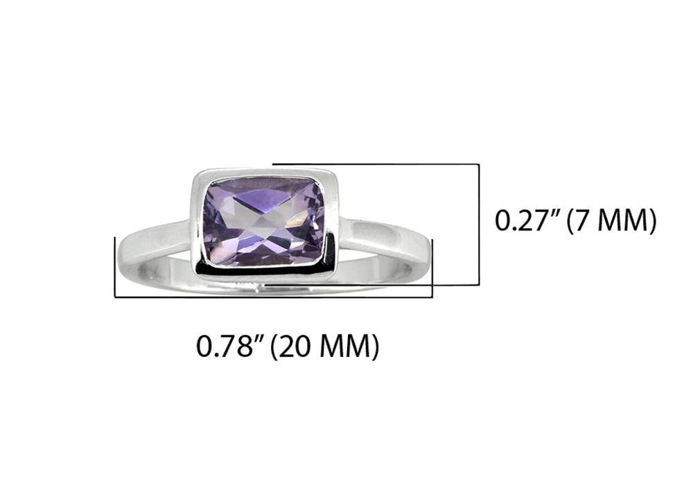 1.74 Ct. Amethyst Solid 925 Sterling Silver Ring Jewelry - YoTreasure
