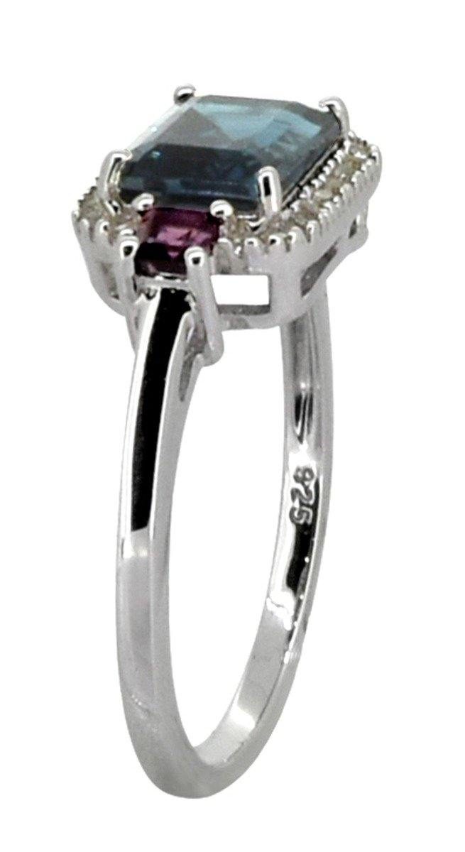 2.44 Ct London Blue Topaz Solid 925 Sterling Silver Ring Jewelry - YoTreasure