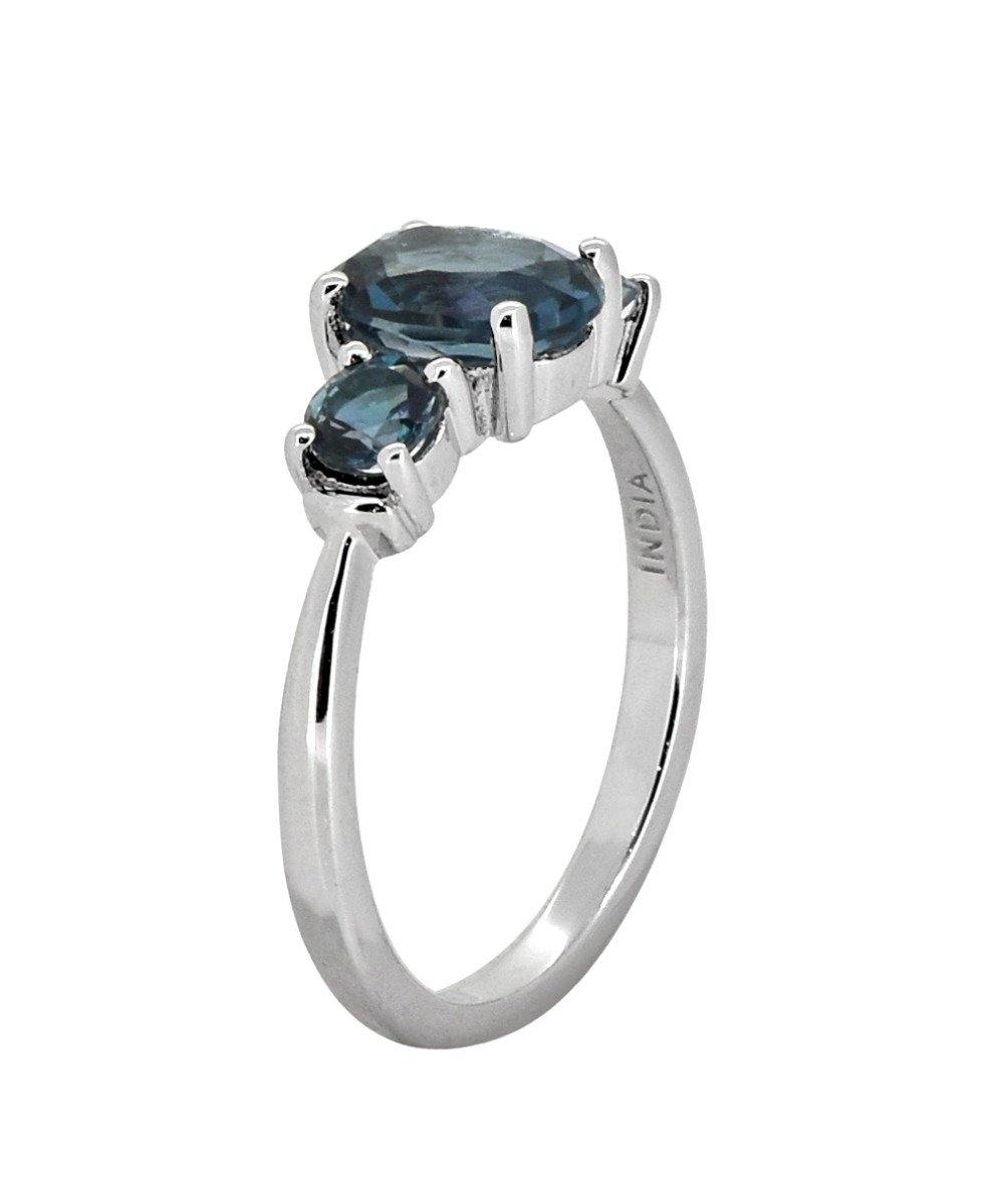 1.66 Ct. London Blue Topaz Solid 925 Sterling Silver Ring Jewelry - YoTreasure